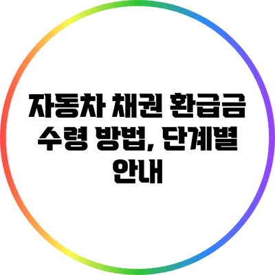 자동차 채권 환급금 수령 방법, 단계별 안내