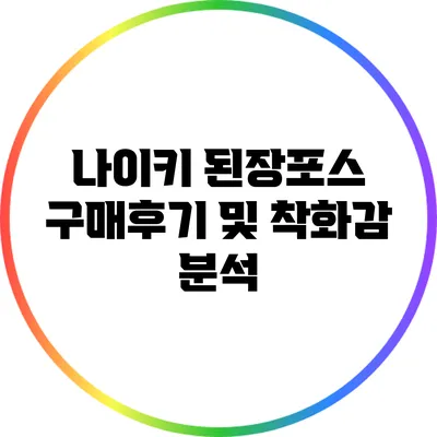 나이키 된장포스 구매후기 및 착화감 분석