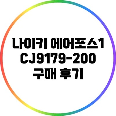 나이키 에어포스1 CJ9179-200 구매 후기