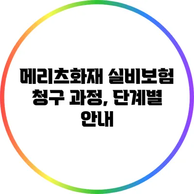 메리츠화재 실비보험 청구 과정, 단계별 안내