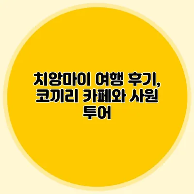 치앙마이 여행 후기, 코끼리 카페와 사원 투어